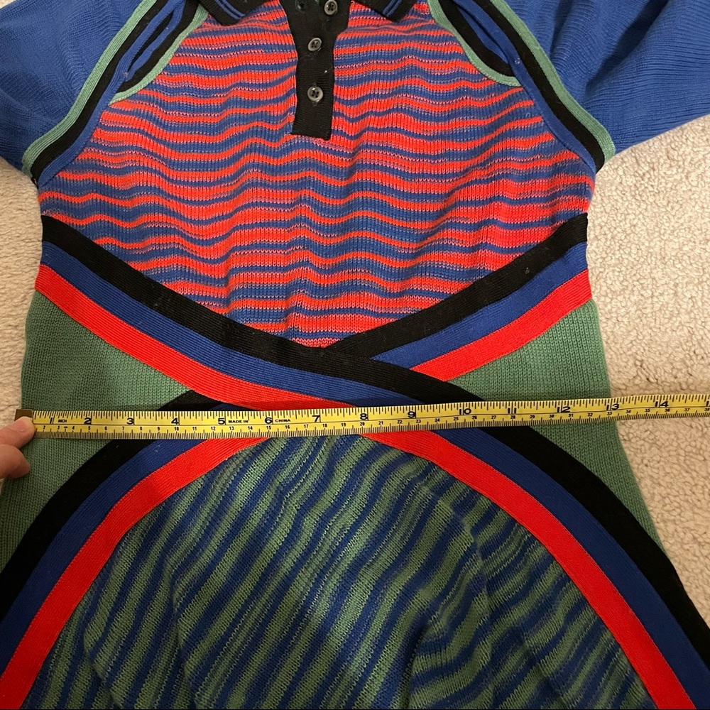 Missoni Blue Green Red Striped Midi Dress - Picture 7 of 7